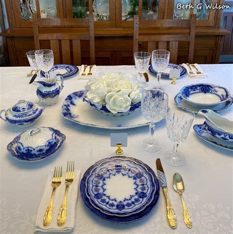 Flow Blue Tablescape
