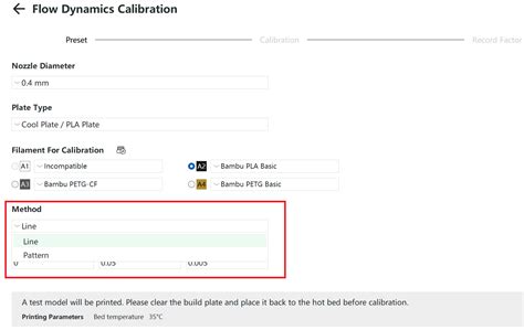 flow dynamics calibration