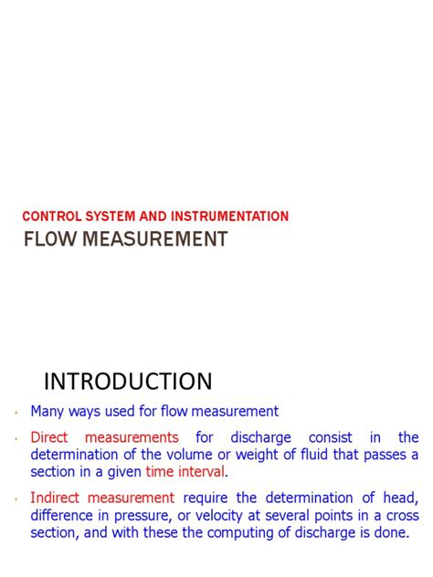 Flow Measurement Methods Pdf