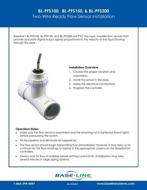 Flow Sensor Installation Guide