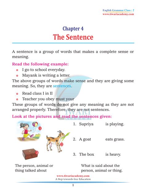 Flow Sentence For Class 2