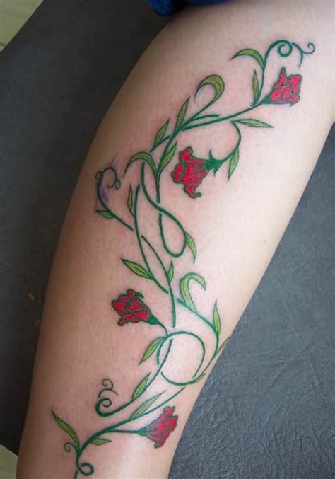 Expert Flower And Vine Tattoo Designs Ideas References