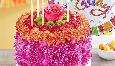 Birthday flowers cake - Cake by Tortolandia - CakesDecor
