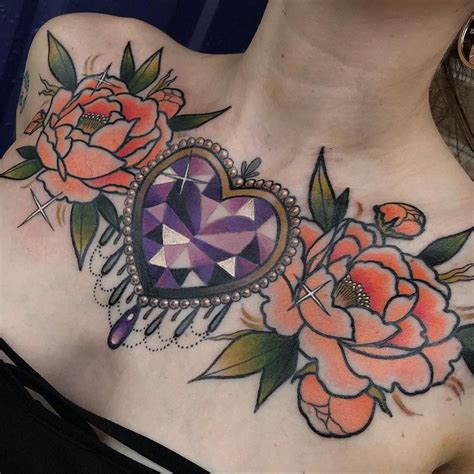 Famous Flower Chest Tattoo Designs 2023