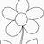 flower colouring template