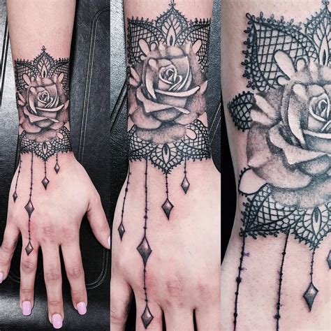 Cool Flower Lace Tattoo Designs Ideas