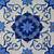 flower pattern mosaic tile blue