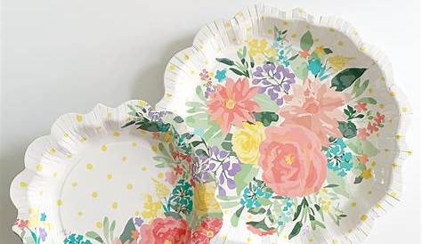 Flower Shaped Paper Plates