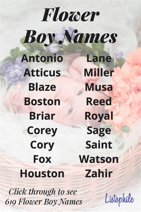 Flower Based Boy Names