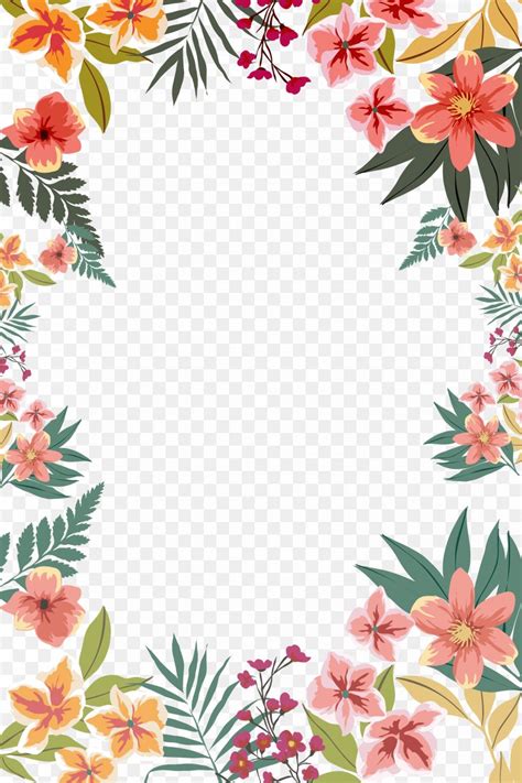 Flower Border Design On Paper