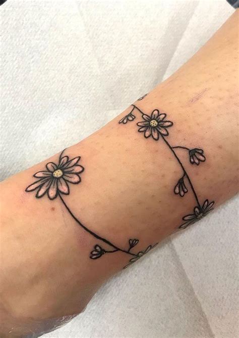 Incredible Flower Chain Tattoo Designs 2023