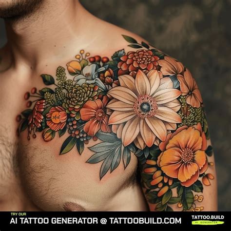 Flower Chest Tattoos