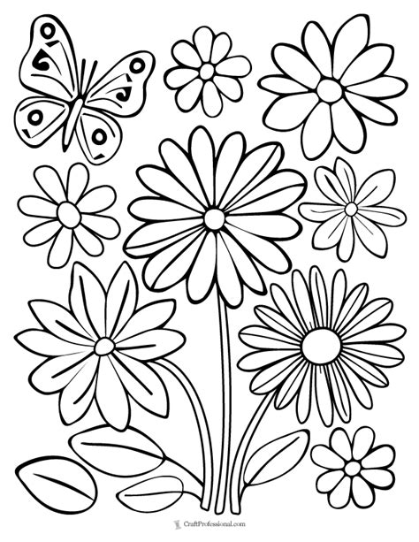 flower coloring resources