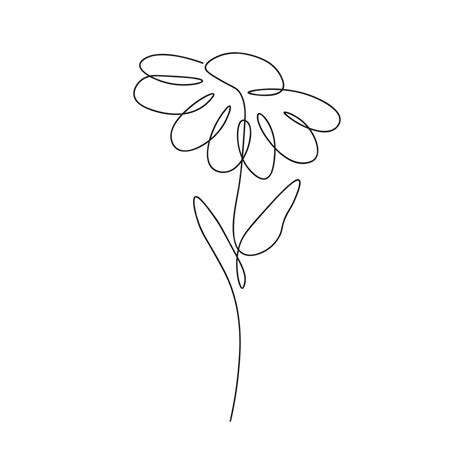 flower drawing one line