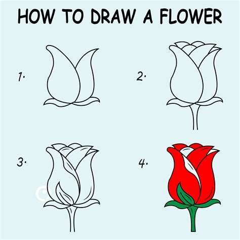 flower drawing tutorial easy