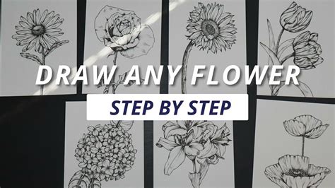 flower drawing using shapes