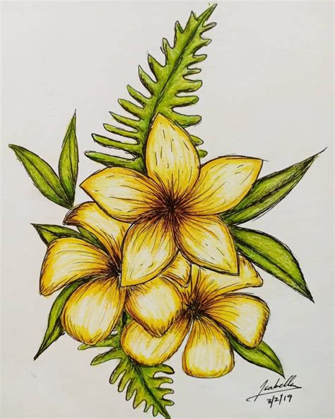 flower drawing yellow