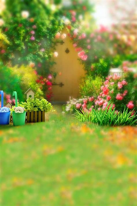 Flower Garden Studio Background