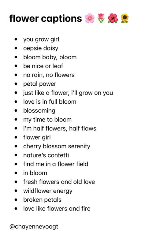 flower ig captions