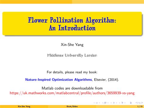 Flower Pollination Algorithm Matlab Code