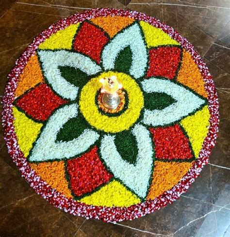 Flower Rangoli Unique