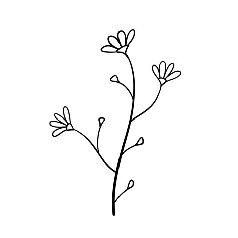 flower stem doodle