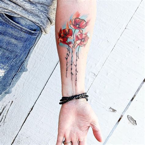 List Of Flower Stem Tattoo Designs Ideas