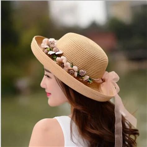 Flower Straw Cap
