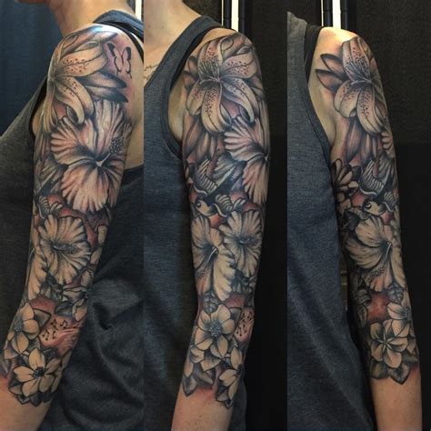 16+ Flower Sleeve Tattoo Designs, Ideas Design Trends Premium PSD