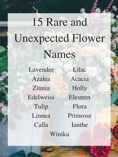 Flower Unique Names