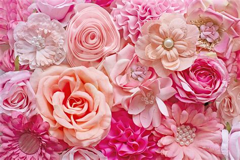 Flower Wallpaper Pink Background