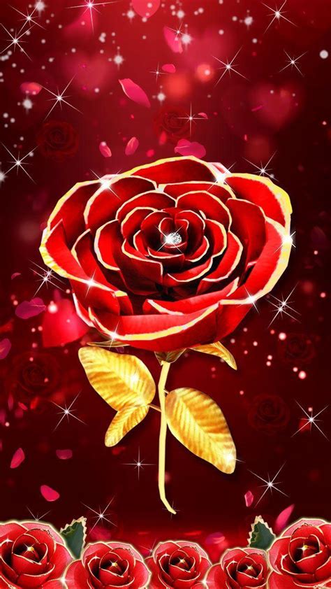 Flower Wallpaper Rose 3D