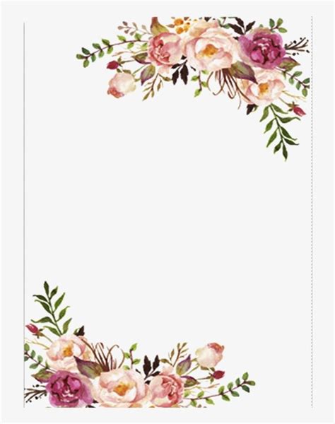 flower wedding invitation border