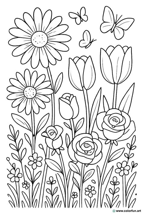 Flowering Coloring Page