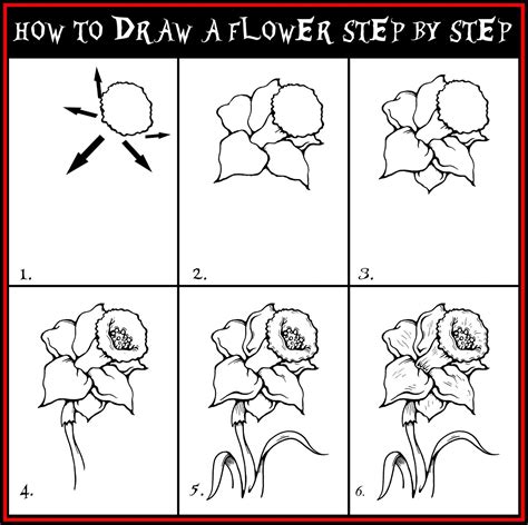 How To Draw A Flower Step By Step DARYL HOBSON ARTWORK