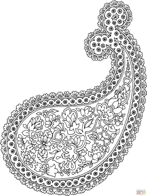 flowers and paisley coloring pages