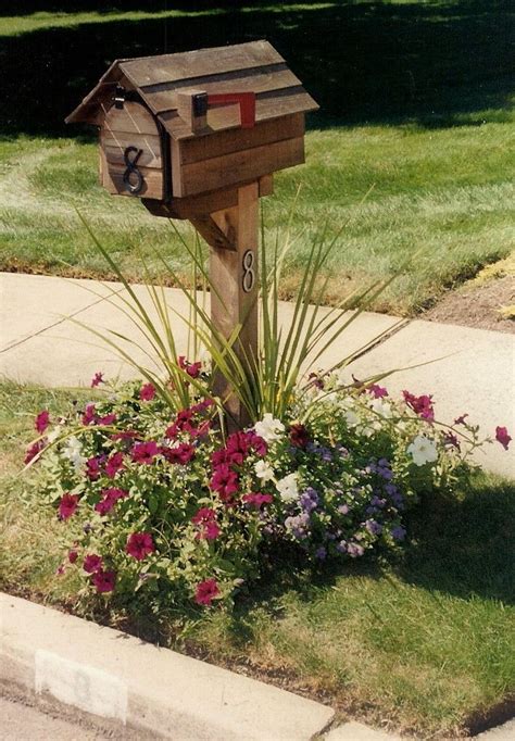 Flowers Around Mailbox Post