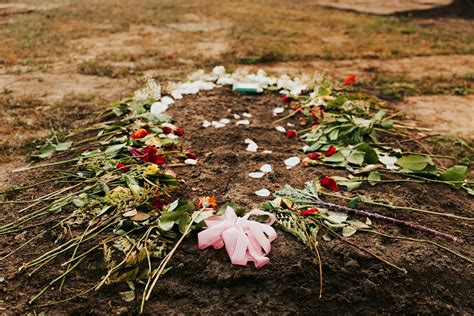 Flowers At A Burial