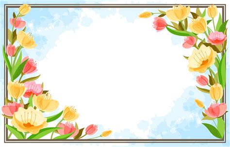 Flowers Background Design Border