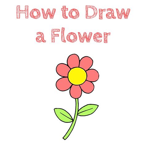 flowers to draw easy for kids