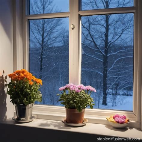 Flowers Winter Windowsill