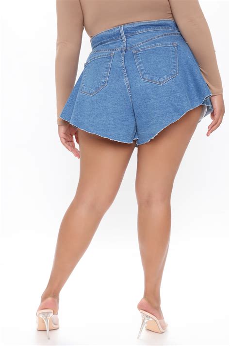 flowy denim shorts