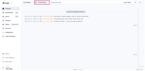 Fluentd Health Endpoint
