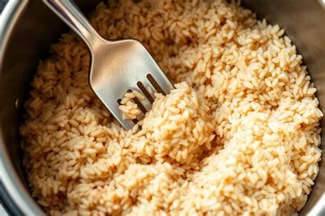 Fluffing Brown Rice with a Fork