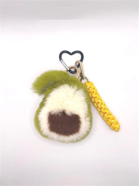 fluffy bag charm