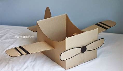 Cardboard Box Airplane - Repeat Crafter Me