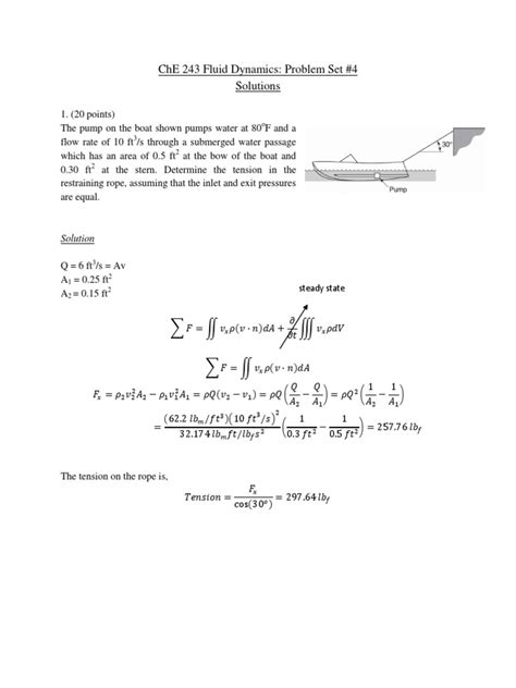 Fluid Dynamics Problems And Solutions Pdf
