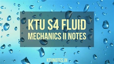 Incredible Fluid Mechanics Ktu Notes Going Viral