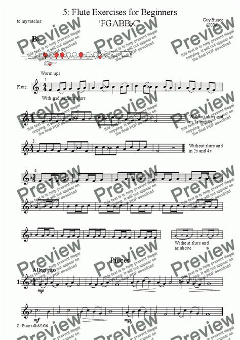 Flute Exercises For Beginners