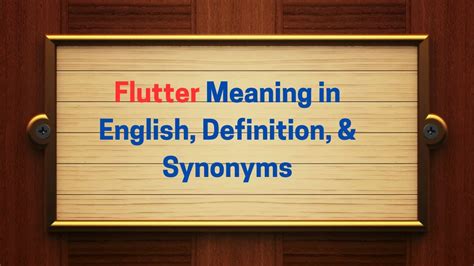 flutter across meaning